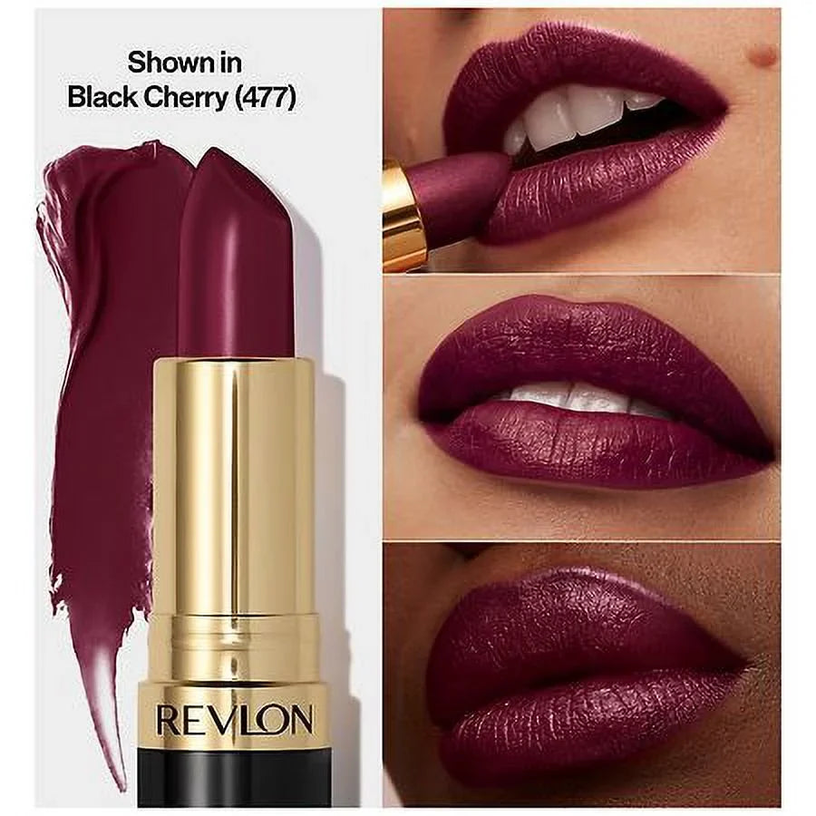 Revlon Sizeuper Lustrous  Lipstick, Black Cherry 0.15 oz