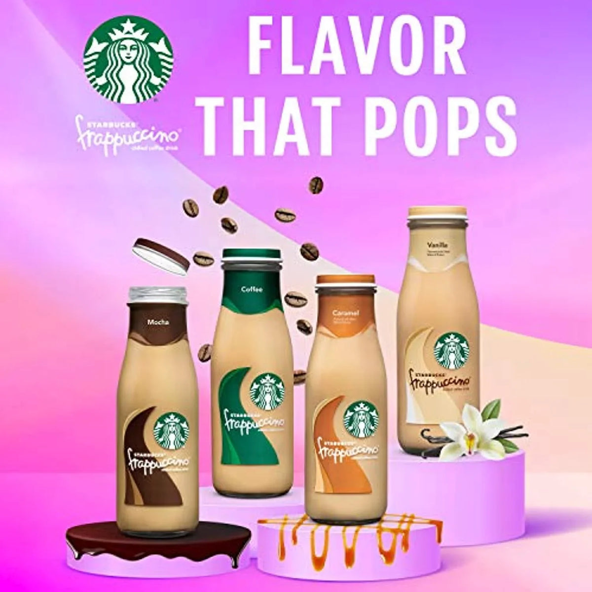 Sizetarbucks Frappuccino Coffee Drink, Mocha, 13.7Oz Bottles (12 Pack)