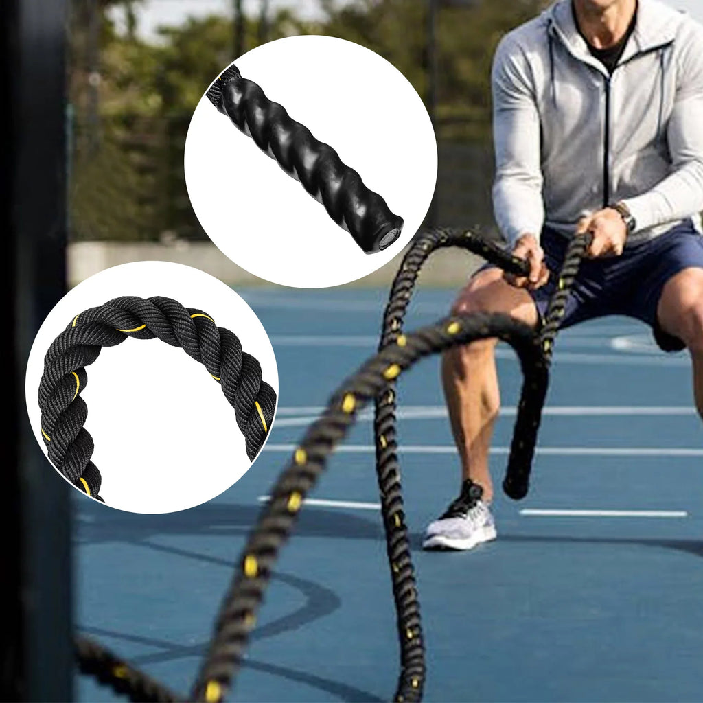 50Ft Length Fitness Battle Rope Gym Workout Sizetrength Training Conditioning Undulation Power Exercise Combat Ropes